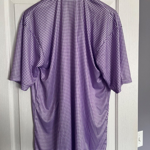 Purple Checkered Men's Shirt - Picture 5 of 5